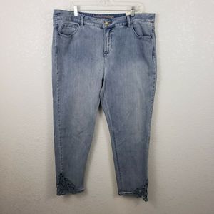 NWT Soft Surroundings 18 Touch Of Lace jeans plus